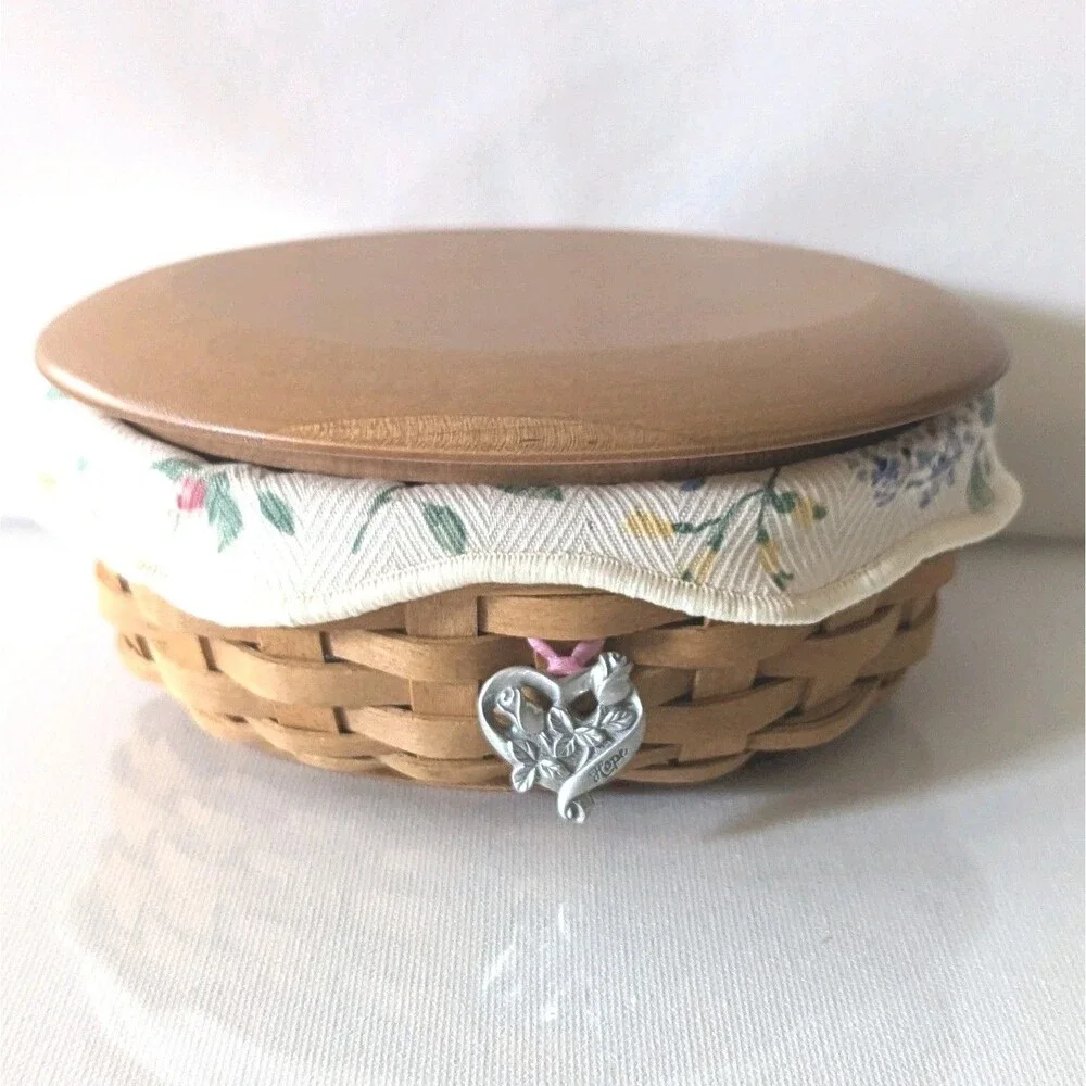 Longaberger 2003 Horizon Of Hope American Cancer Society Basket Set Lid
